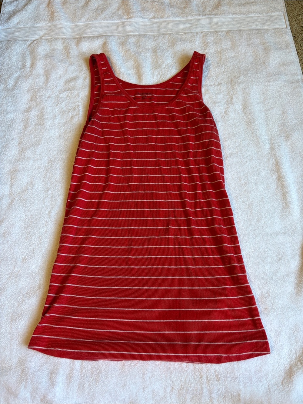 Motherhood Maternity Red Striped Scoop Neck Tank